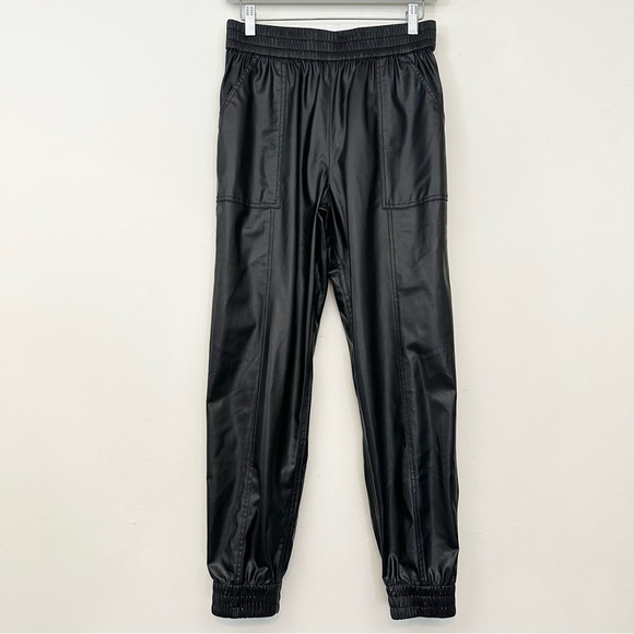 10 Crosby Derek Lam Pants - Derek Lam 10 Crosby Faux Leather Jogger Pants Black